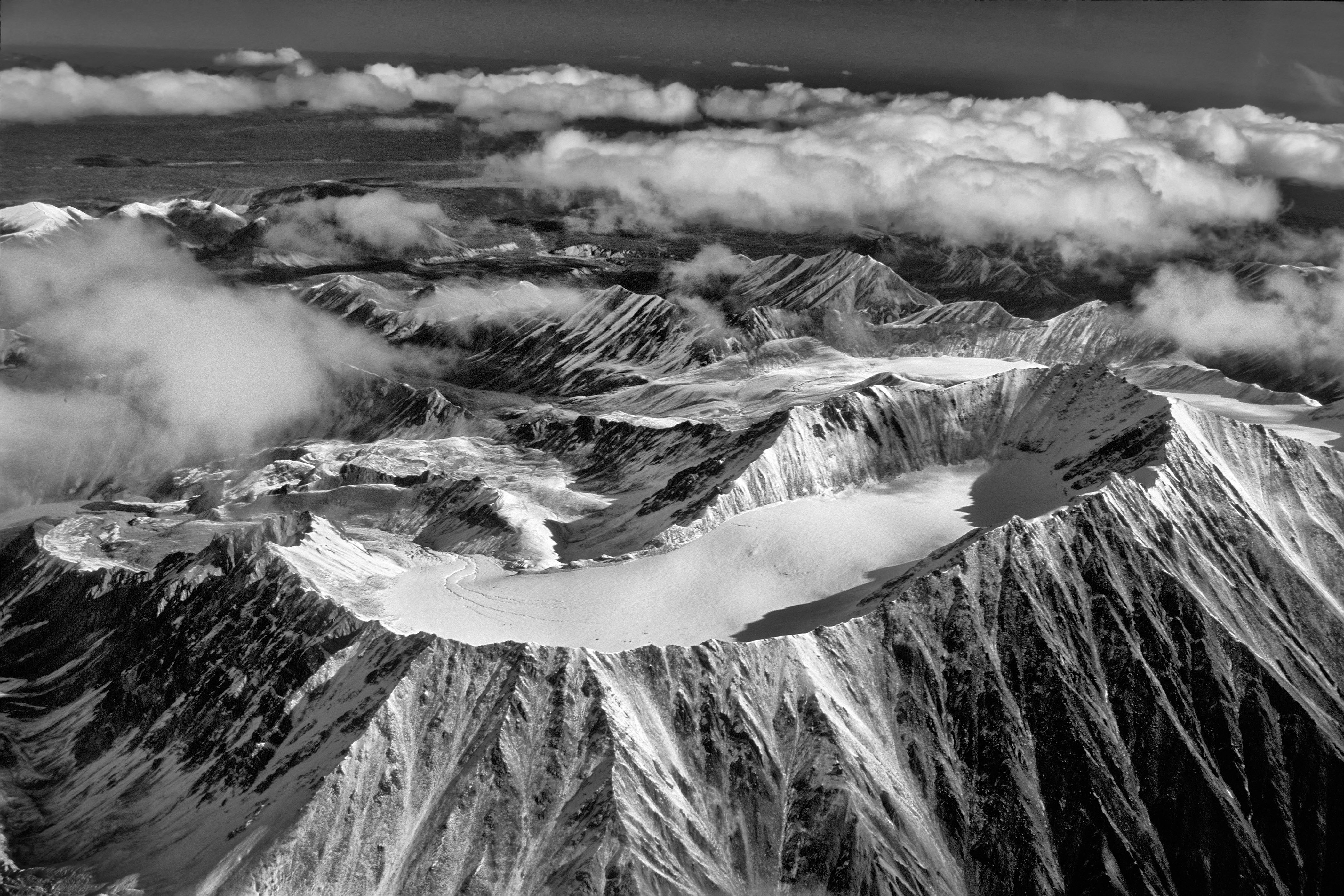 Snow Filled Alaskan Volcano Shutterbug